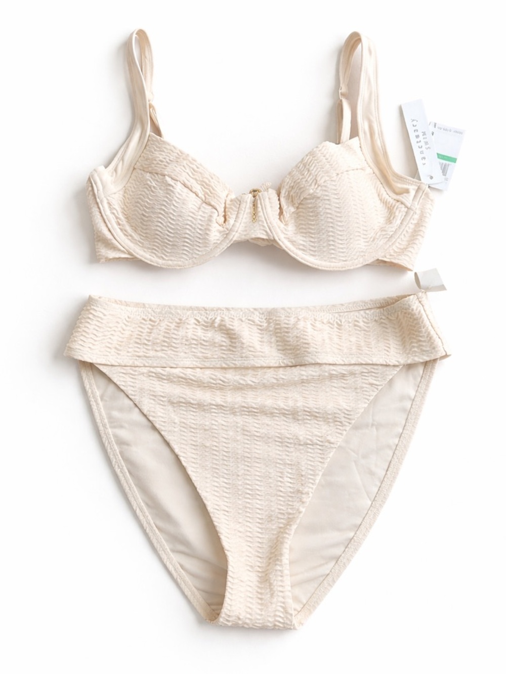Sanctuary bikini high waist bikini white sand set Size L
